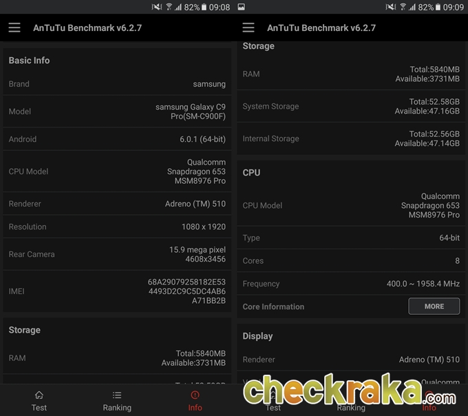 samsung c9 pro antutu